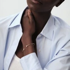 Jonc BELOVED - Cristal / Doré -opulence Soldes Boutique 02490074 137 TU M2