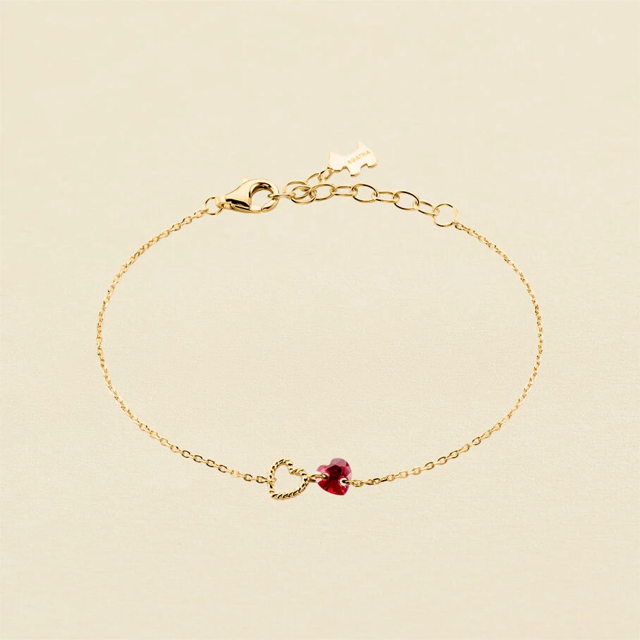 Bracelet Souple BEGUIN - Rouge / Doré 3 Bracelet Souple BEGUIN - Rouge / Doré