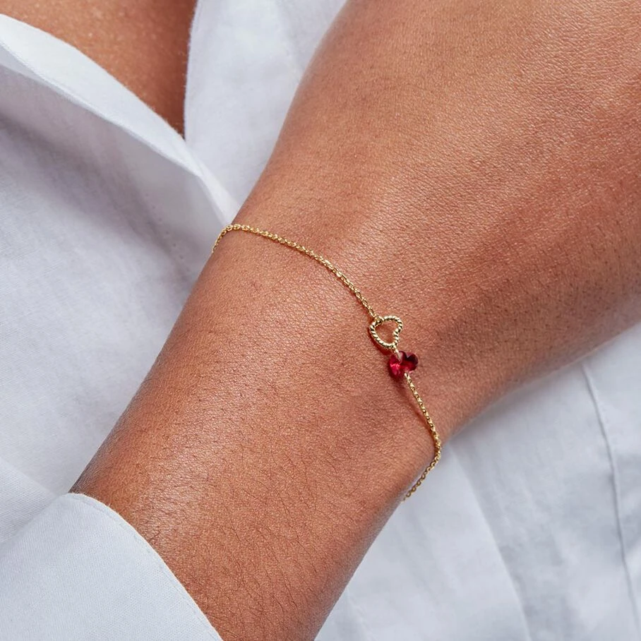 Bracelet Souple BEGUIN - Rouge / Doré 4 Bracelet Souple BEGUIN - Rouge / Doré – Image 2