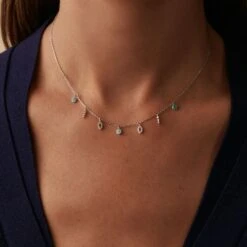 Collier Ras Du Cou LUCKY EYE - Turquoise / Argenté -opulence Soldes Boutique 02623702 650 TU M1