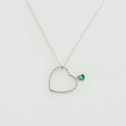 Collier Mi-long BEGUIN - Vert / Argenté