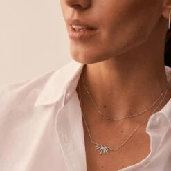 Collier Mi-long RADIEUX - Argenté -opulence Soldes Boutique 02623713 050 TU M2