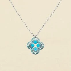 Sautoir COQUIPOP - Bleu / Argenté