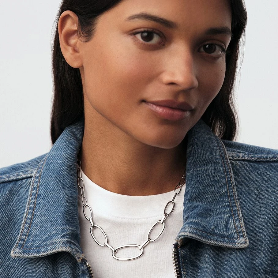 Collier Ras Du Cou CHAIN - Argenté 4 Collier Ras Du Cou CHAIN - Argenté – Image 2