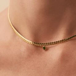Collier Ras Du Cou NEITH - Vert / Doré -opulence Soldes Boutique 02680957 658 TU M1