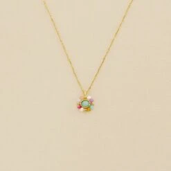 Collier Ras Du Cou ARLEQUIN - Multicolore / Doré