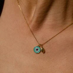 Collier Ras Du Cou CYCLADES - Turquoise / Doré -opulence Soldes Boutique 02681160 731 TU M1
