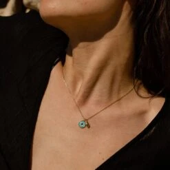 Collier Ras Du Cou CYCLADES - Turquoise / Doré -opulence Soldes Boutique 02681160 731 TU M2