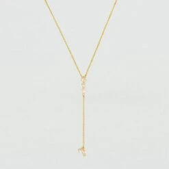 Collier Mi-long PETILLE - Cristal / Doré