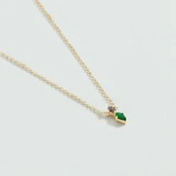 Collier Ras Du Cou ASTRE - Vert / Doré