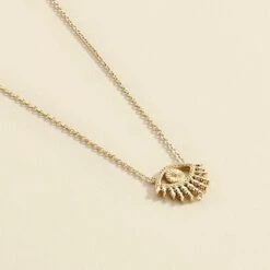 Collier Mi-long LUCKY EYE - Vert / Doré -opulence Soldes Boutique 02690130 658 TU 02