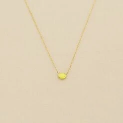 Collier Ras Du Cou ATMA - Amazonite/ Jaune