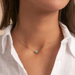Collier Ras Du Cou ATMA - Amazonite/ Jaune -opulence Soldes Boutique 02690136 780 TU M1