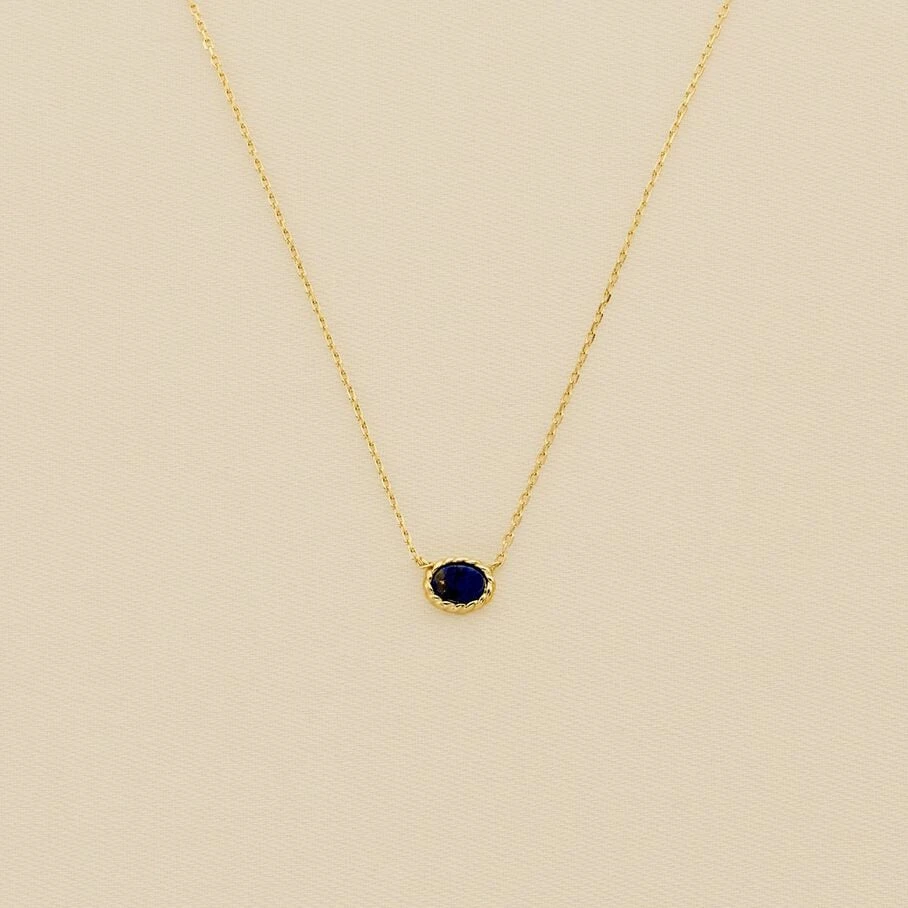 Collier Ras Du Cou ATMA - Lapis/ Bleu 3 Collier Ras Du Cou ATMA - Lapis/ Bleu