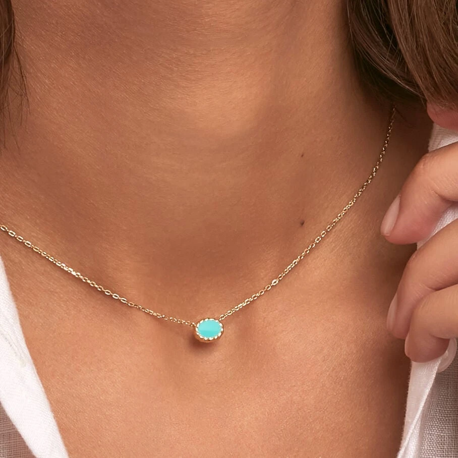 Collier Ras Du Cou ATMA - Lapis/ Bleu 6 Collier Ras Du Cou ATMA - Lapis/ Bleu – Image 4