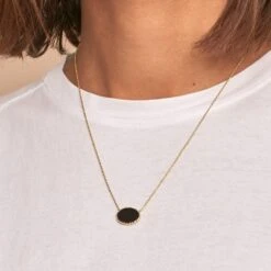 Collier Mi-long ATMA - Onyx/ Vert -opulence Soldes Boutique 02690140 513 TU M1