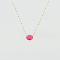 Collier Mi-long ATMA - Nacre /rose