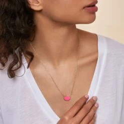 Collier Mi-long ATMA - Nacre /rose 8 Collier Mi-long ATMA - Nacre /rose -opulence Soldes Boutique 02690140 642 TU M1