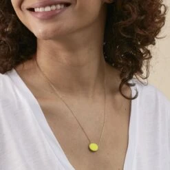 Collier Mi-long ATMA - Amazonite/ Jaune -opulence Soldes Boutique 02690140 780 TU M1